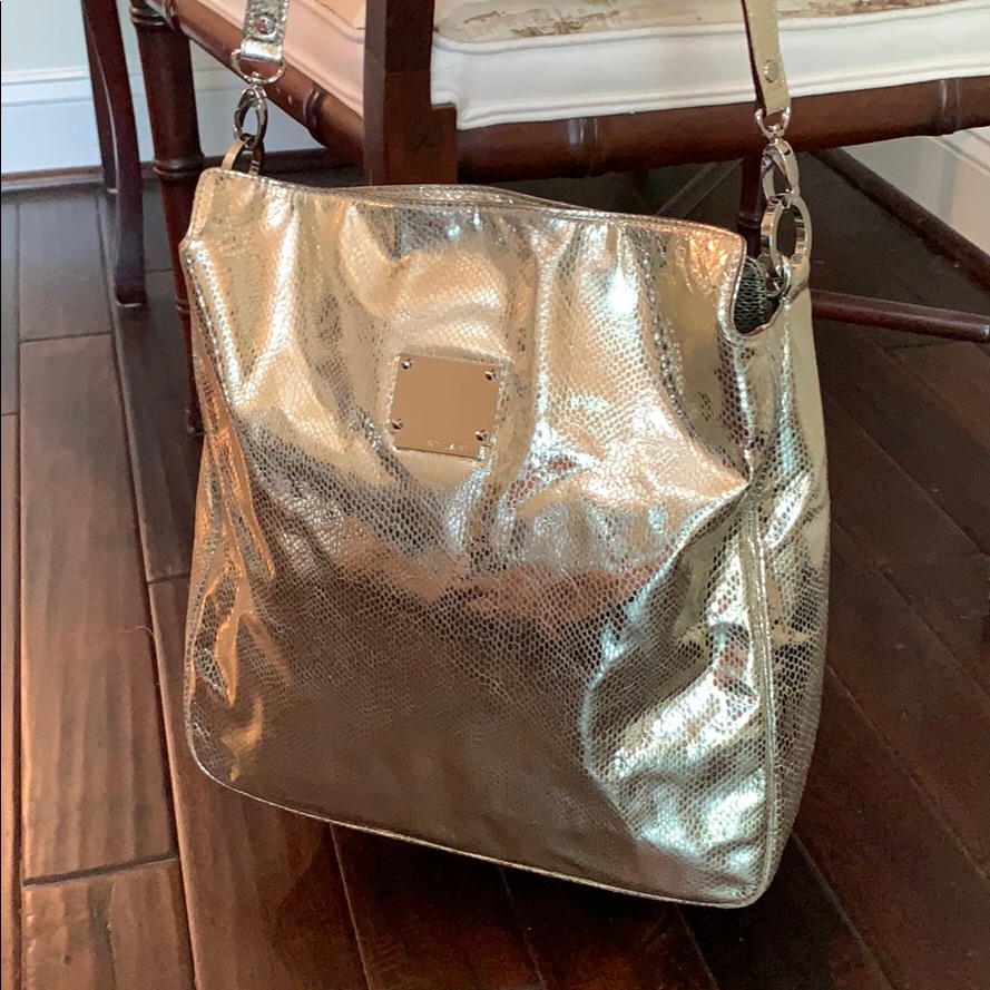 Gold Jill Stuart Pigskin Shoulder Bag...Euc! Wow!